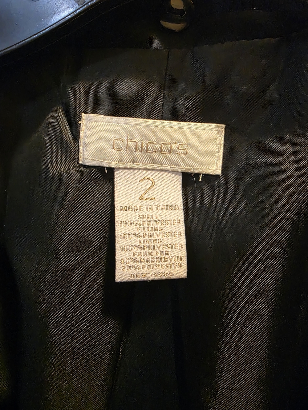 Chico's Black Women's Jacket - Size 2